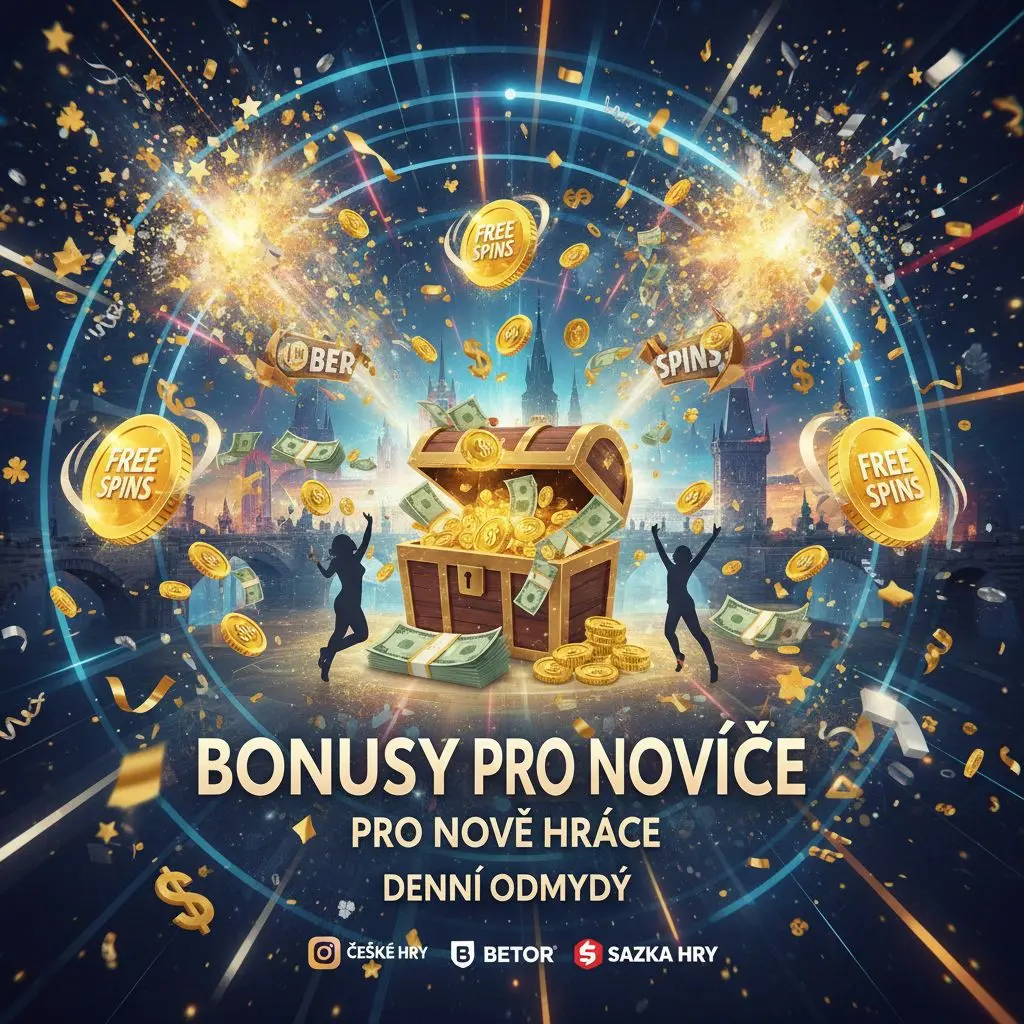 Digitální banner znázorňující promo akce a bonusy pro hráče v českém online casinu